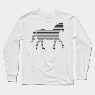 Horse - strips - black and white. Long Sleeve T-Shirt